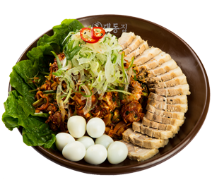 골뱅이낙지무침과수육