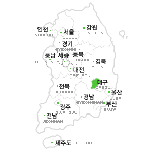 대구 매장 지역 지도