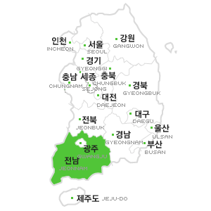 전남 매장 지역 지도